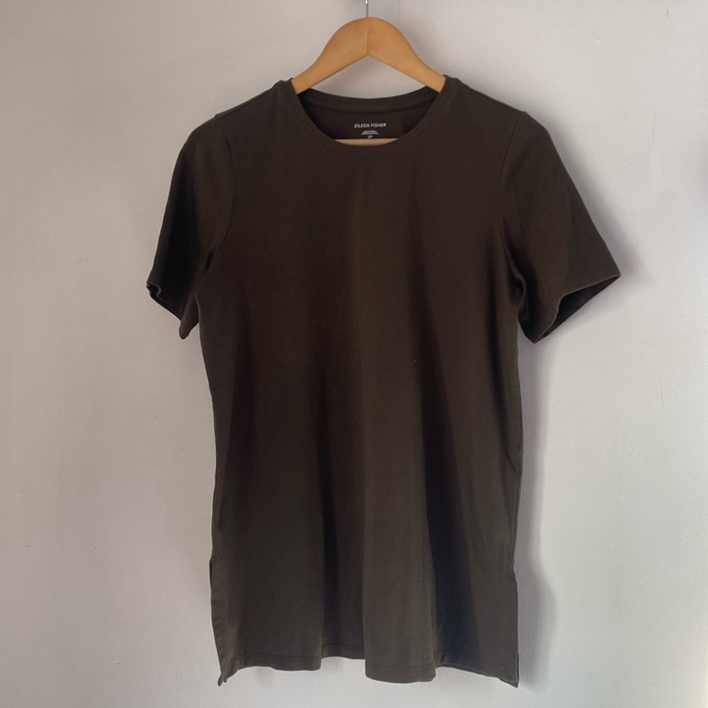 Eileen Fisher S Organic Cotton Oversized Jersey Top